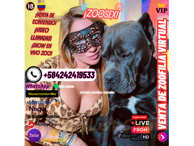 ZOOFILIA PORNO CREADORA DE CONTENIDO Y SHOW PORNO ONLINE ZOOFILIA A LA VENTA